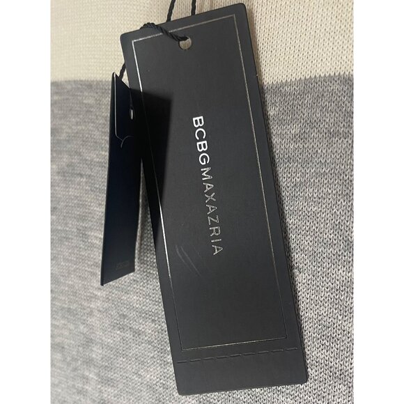 BCBG MAX AZRIA Womens Striped T-Shirt Dress "Gracie" Grey Combo Size M - Picture 5 of 10